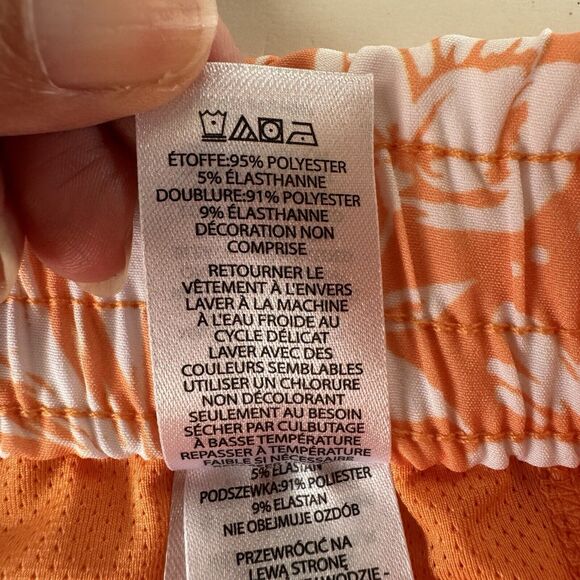 C&C California Men’s Swim Shorts Large Orange Tropical Print 7” Inseam NWT - Picture 10 of 12